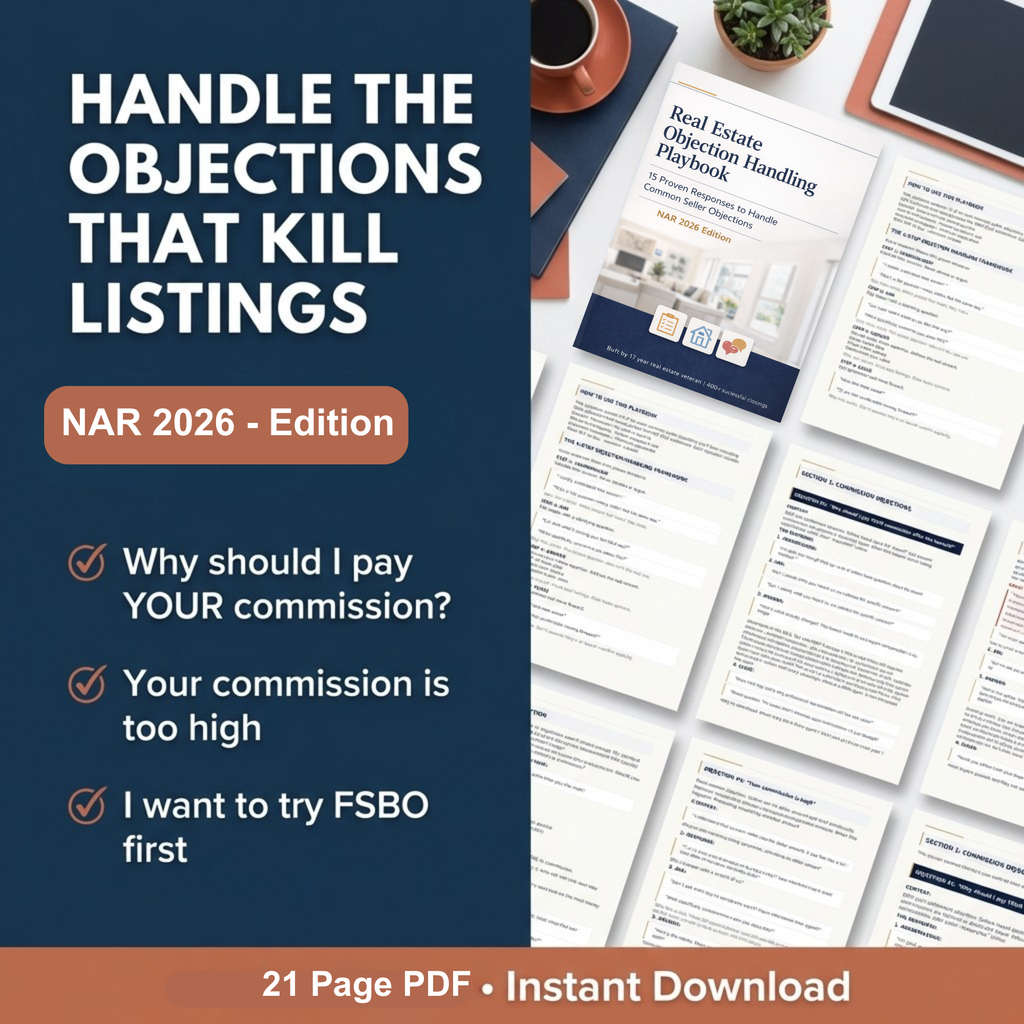 Listing Appointment Objection Playbook – Realtor Scripts That Convert