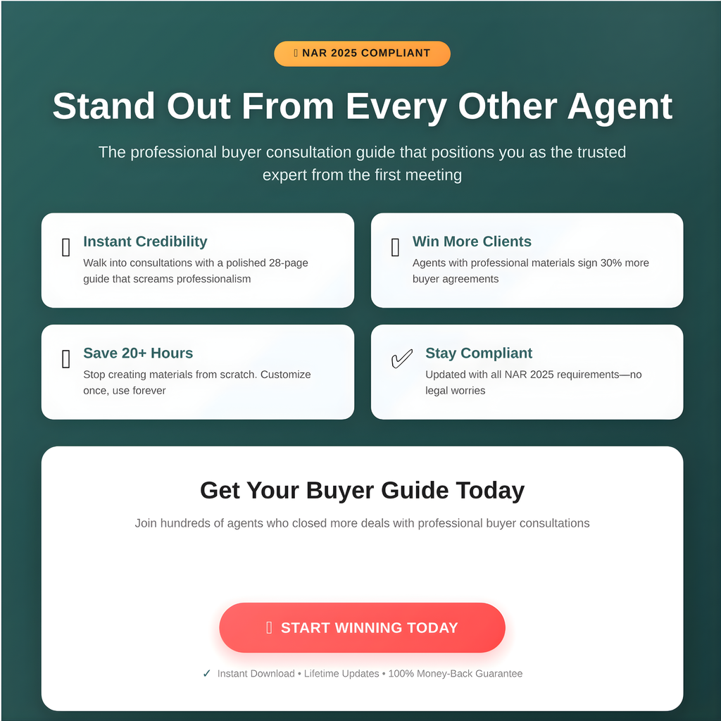 Buyer Consultation Guide — NAR 2026 Compliant (Canva-Editable)