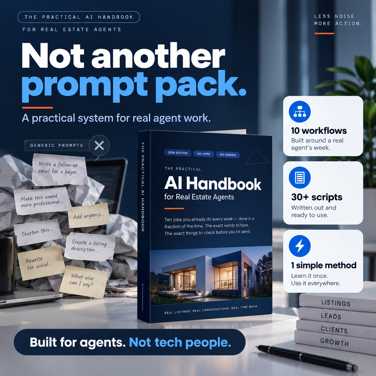The Practical AI Handbook for Real Estate Agents (45-Page PDF + Live Tool Sheet)