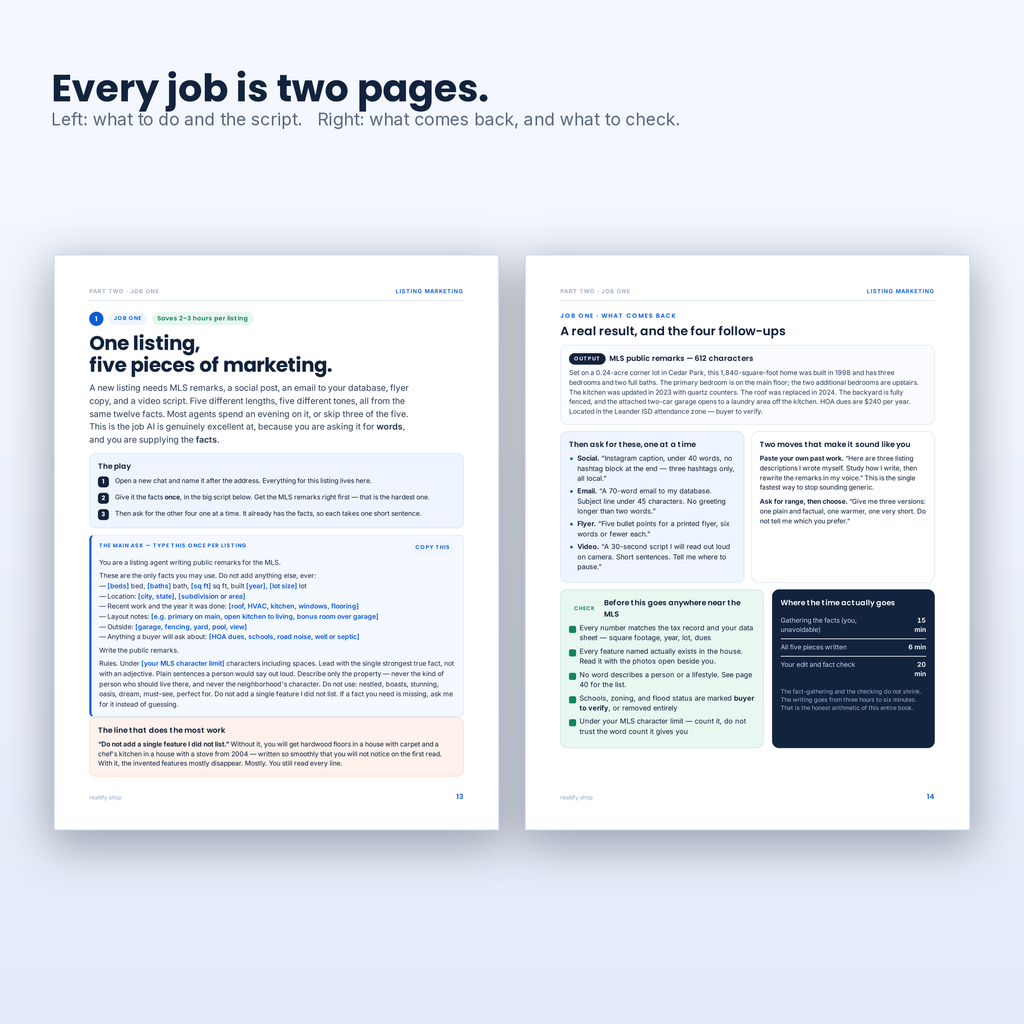 The Practical AI Handbook for Real Estate Agents (45-Page PDF + Live Tool Sheet)