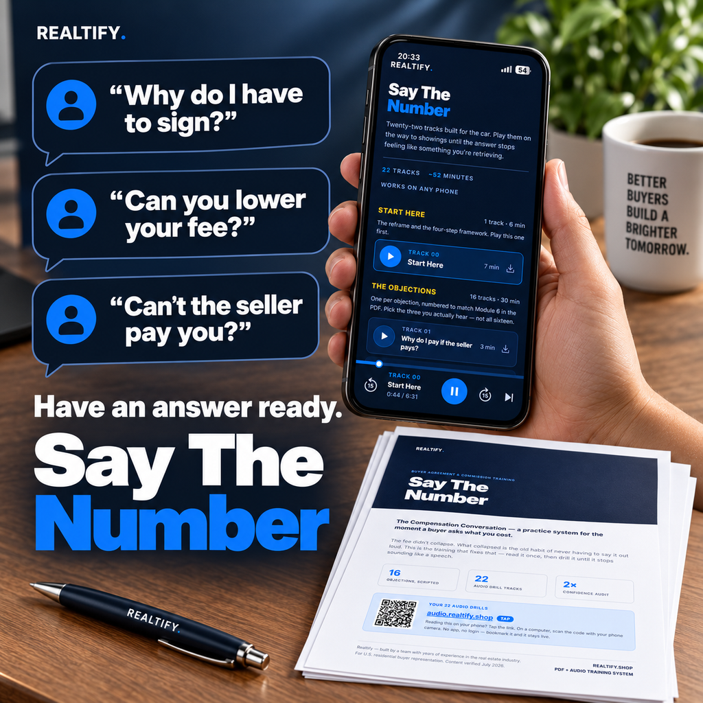 Say The Number — Buyer Agreement & Commission Conversation Training (Audio Drills + PDF)