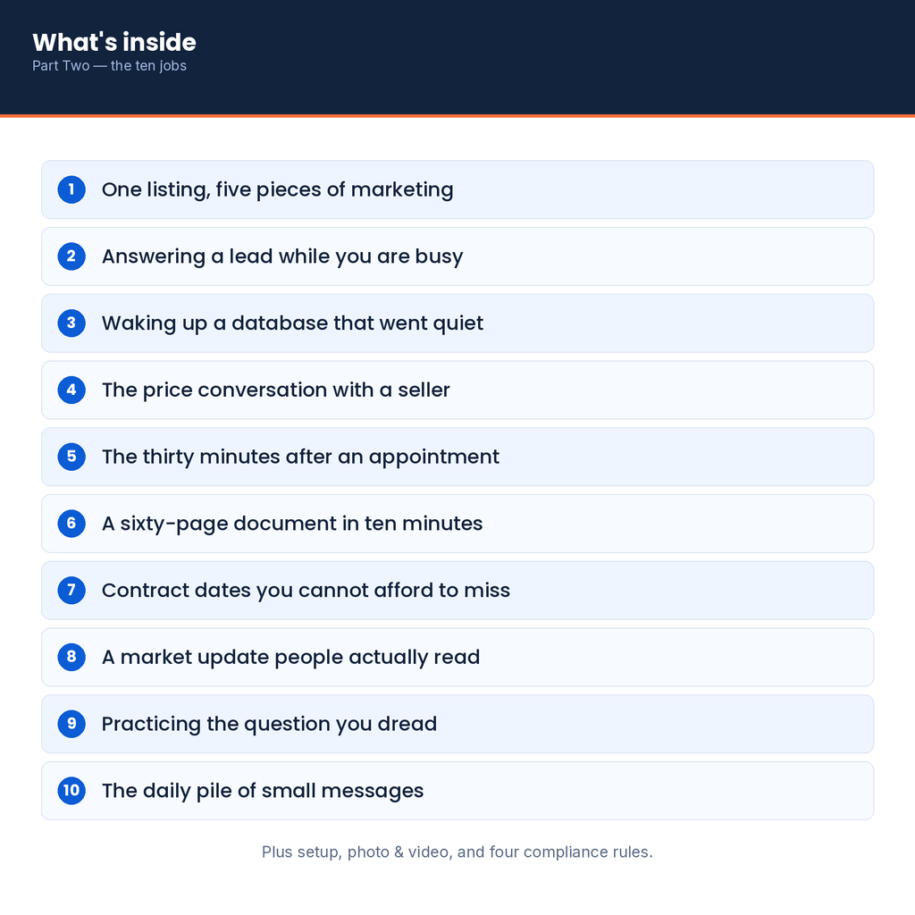 The Practical AI Handbook for Real Estate Agents (45-Page PDF + Live Tool Sheet)