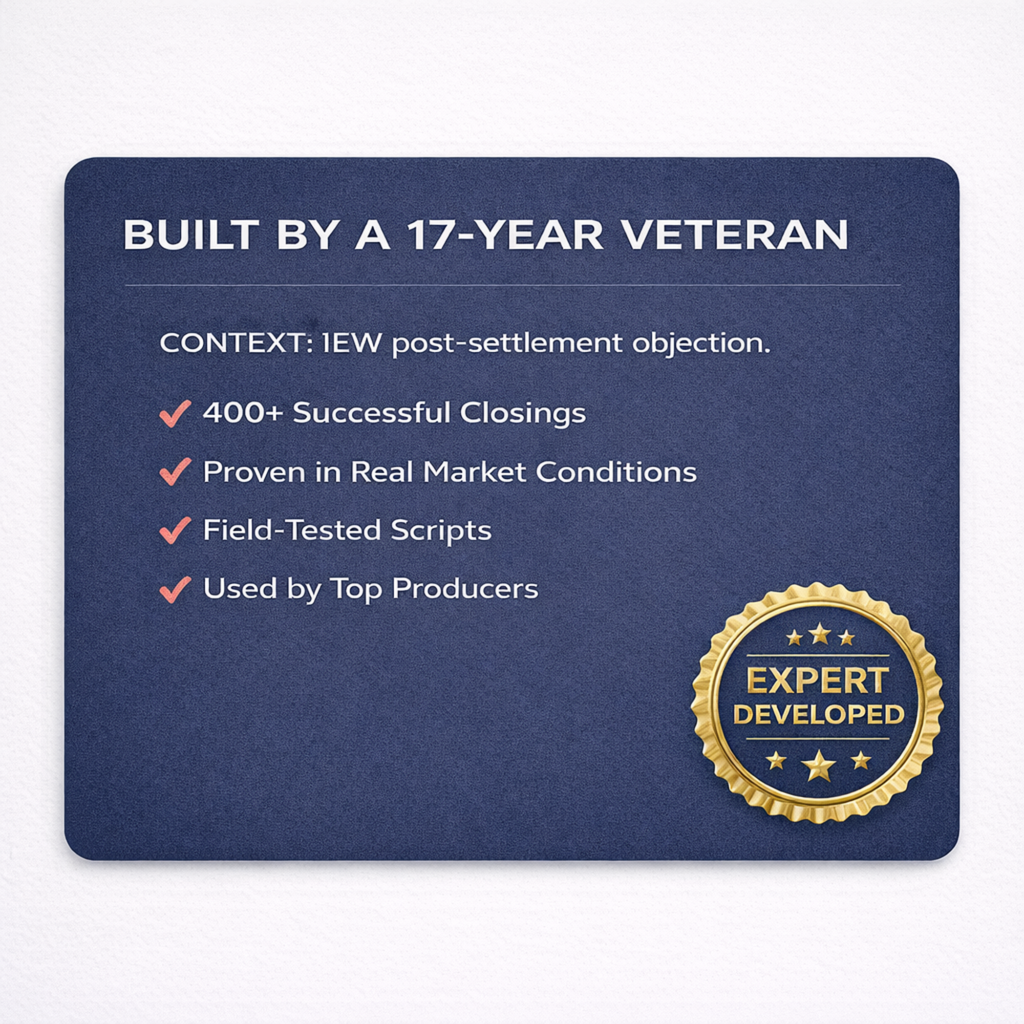 Listing Appointment Objection Playbook – Realtor Scripts That Convert