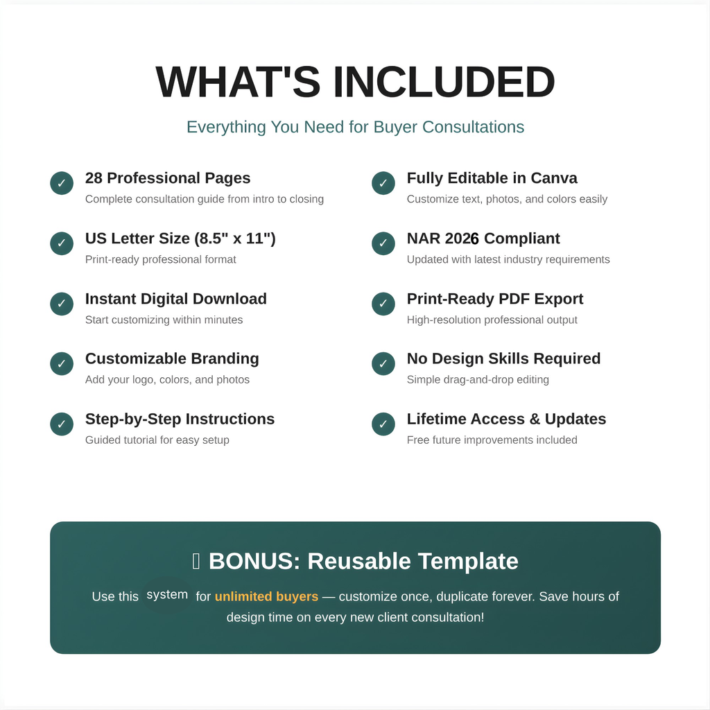 Real estate buyer guide - property search and offer strategy template
