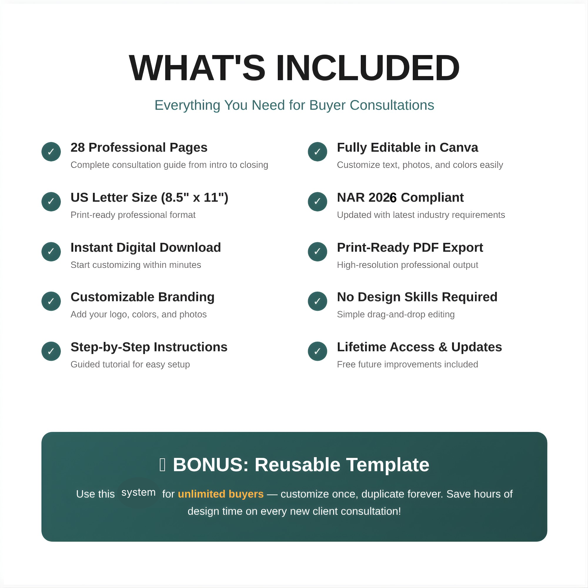 Real estate buyer guide - property search and offer strategy template