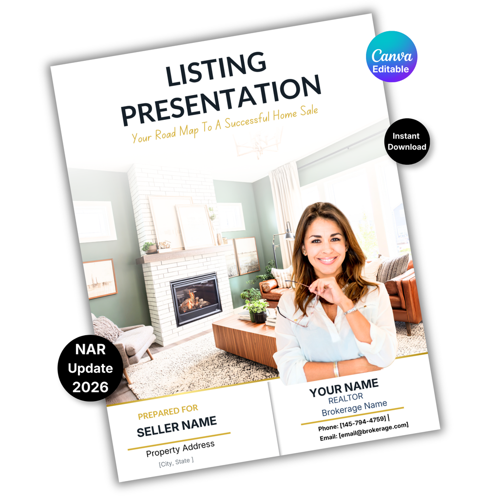 Listing Presentation System — Convert More Seller (Canva-Editable)